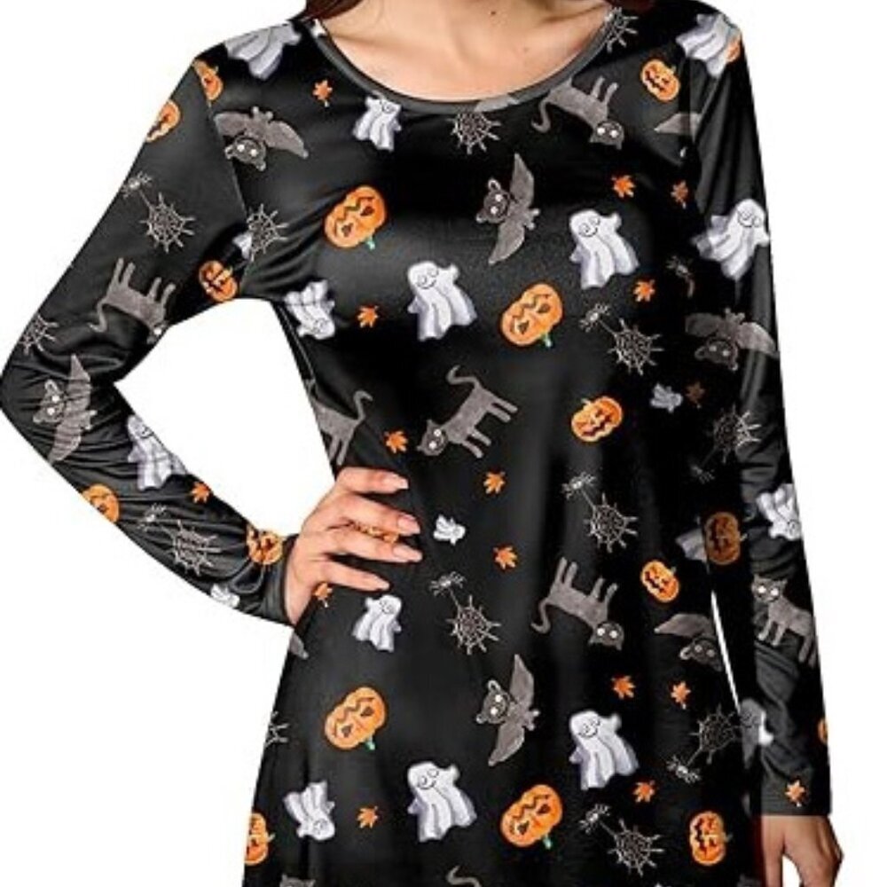 For G and L Women's Halloween Costume Long Sleeve Midi Dress Size S - Picture 2 of 6